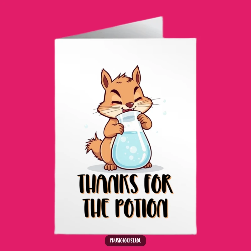 Free Printable Thank You Card: Squirrel's Energetic Thanks, Downloadable Greeting for Lively Gratitude