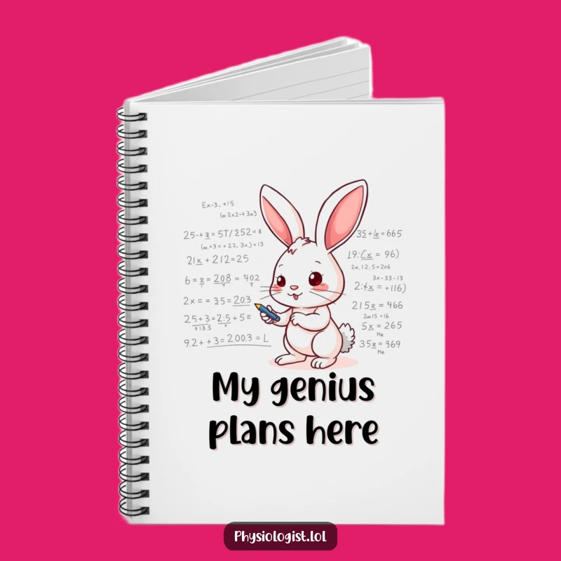 Funny Bunny Genius Notebook - Energetic Math Equations Journal