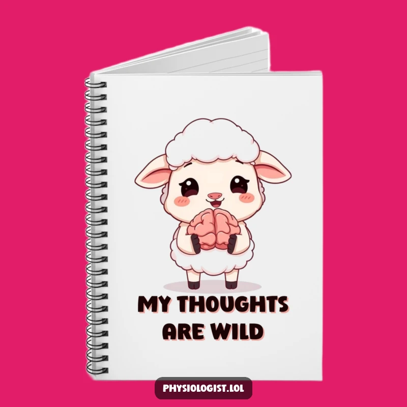Funny Giggling Sheep Brain Notebook - Hilarious Journal for Smart Ideas and Gifts