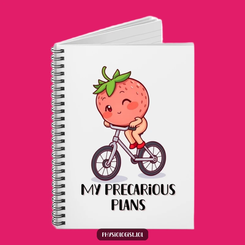 Funny Strawberry Unicycle Notebook: Berry's Jot Jot Funny Ideas