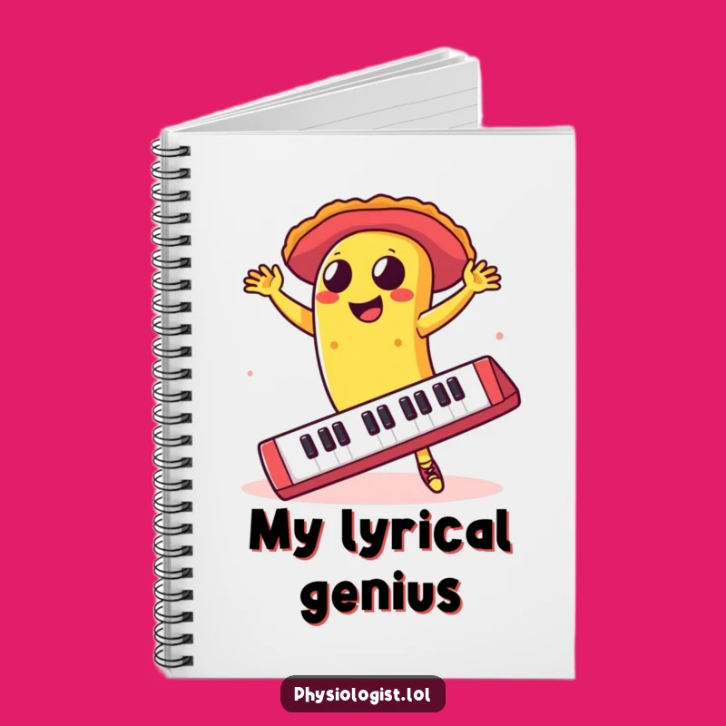 Funny Taco Keyboard Notebook - Comical Journal for Foodie Ideas