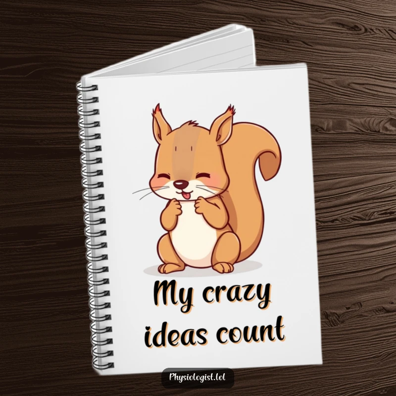 Funny squirrel referee notebook cover with a squirrel counting imaginary fouls, ideal for journaling with sports humor.