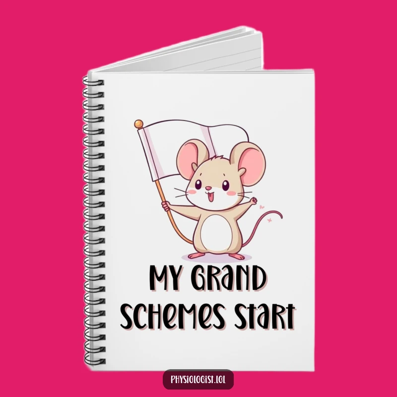 Funny Mouse Flag Notebook: Tiny Leader's Log - Journal Humorous Gift