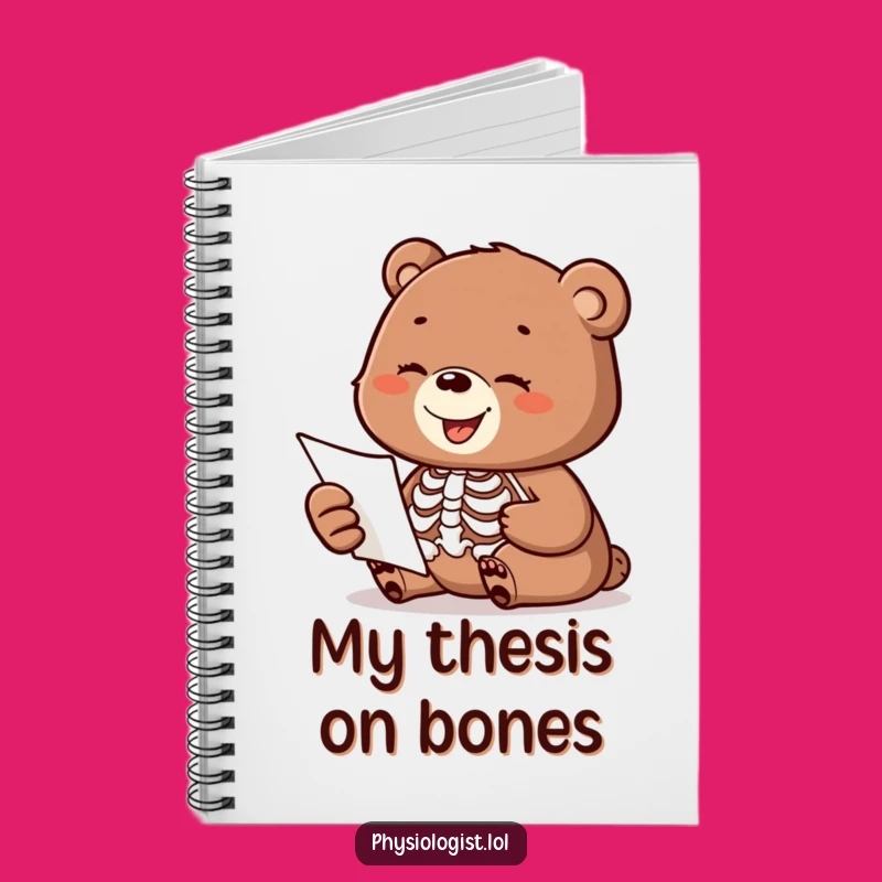 Funny Bear Cub Skeleton Ideas Notebook: Jot Down Laughs and Learnings