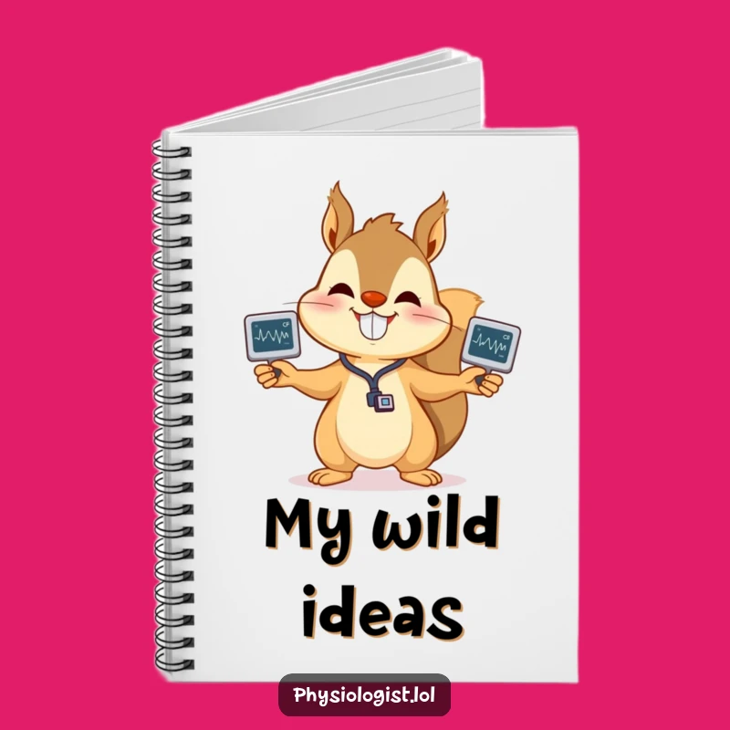 Funny Squirrel EKG Notebook: Cheerful & Practical Funny Gift