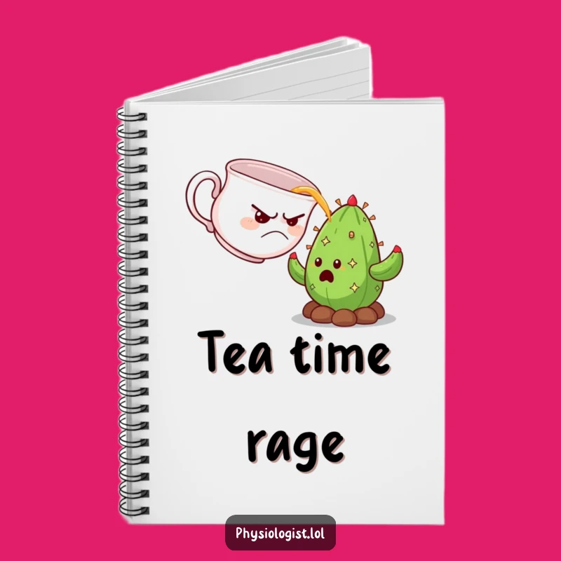 Funny Grumpy Teacup Notebook: Cactus Surprise Jot Jot Funny Ideas