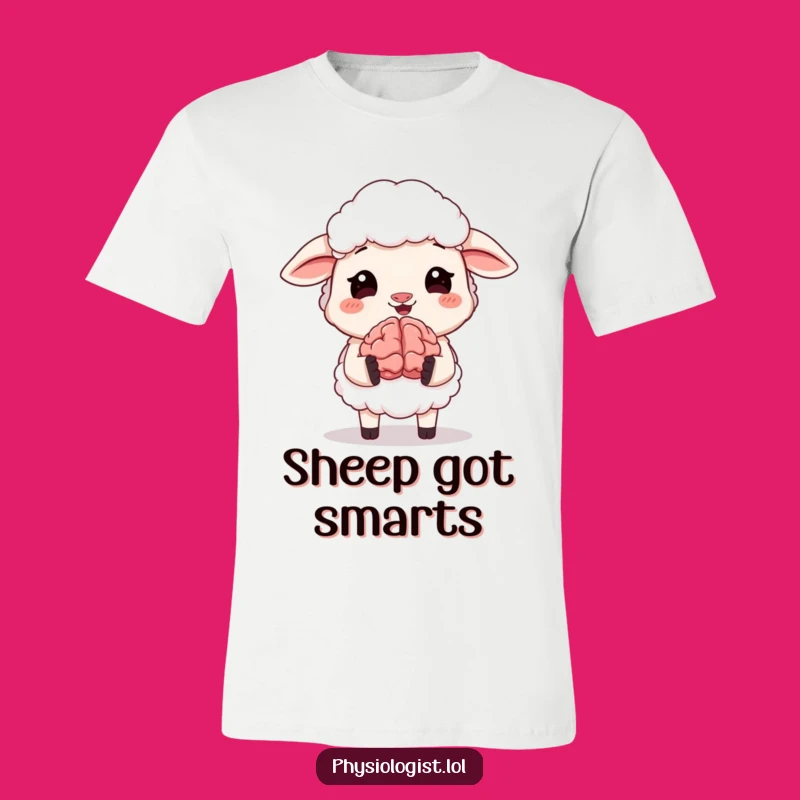 Funny Giggling Sheep Brain T-Shirt - Hilarious Intellectual Tee for Comedic Geniuses