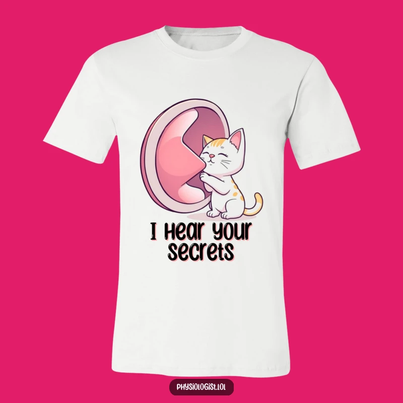 Funny Cat Listening to Lung T-Shirt: A Hilarious Outfit for Whimsical Personalities