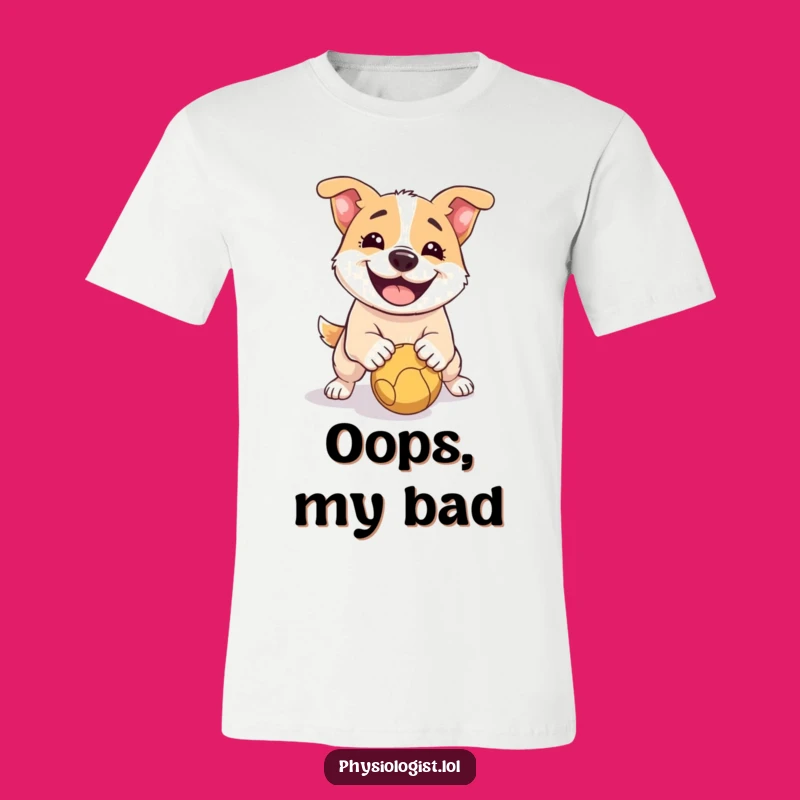 Funny Dog Slipping T-Shirt: Comical Canine Chaos Gift for All