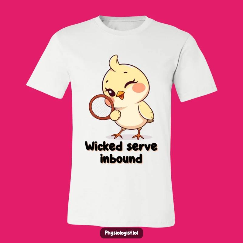 Funny Bird Racquet T-Shirt: Serve Up Some Style and Humor