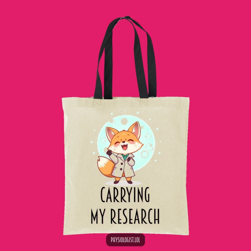 Funny Fox Scientist Tote Bag: Carry Your Discoveries with Lab Merriment
