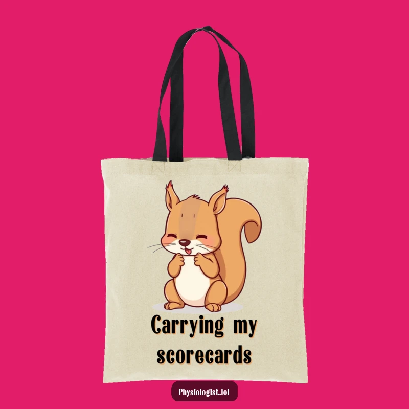 Funny Squirrel Referee Tote Bag: Counting Fouls - Practical Humorous Gift