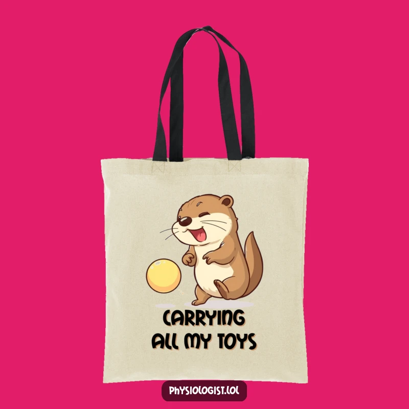 Funny Otter Smash Ball Tote Bag: Carry Your Fun Everywhere