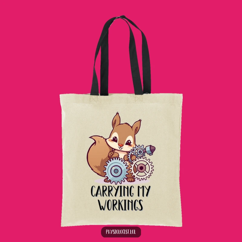 Funny Squirrel Inventor Tote Bag - Hilarious Accessory for Creators!